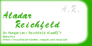 aladar reichfeld business card